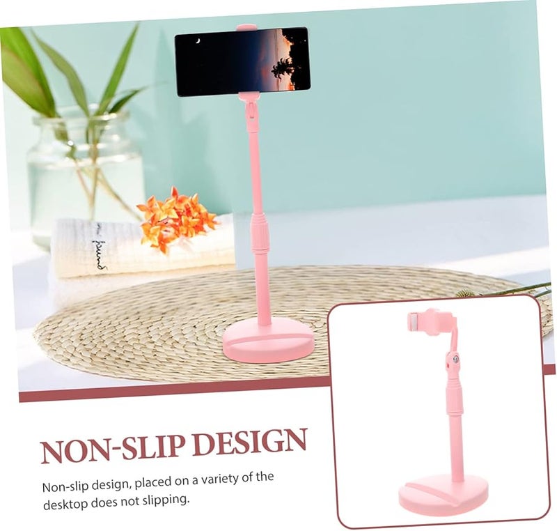 Black Portable Phone Holder Stand For Desk Office Bedroom Live Streaming Movies - Image 4